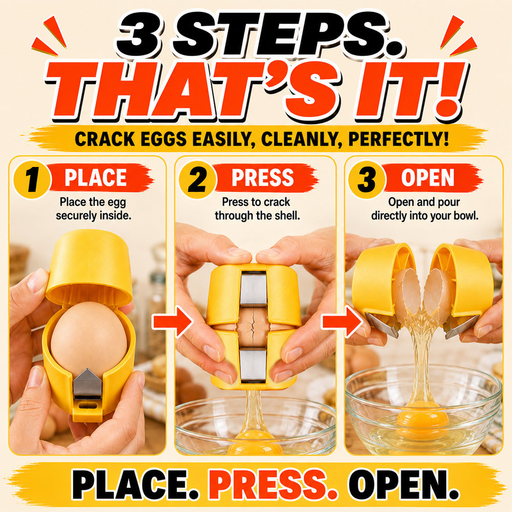 🔥🔥🔥Limited-time 😮‍💨 Buy 1 Get 1 Free ！！！🍳 Quick Egg Cracker Tool – Open Hundreds Of Eggs Faster & Cleaner 🔥