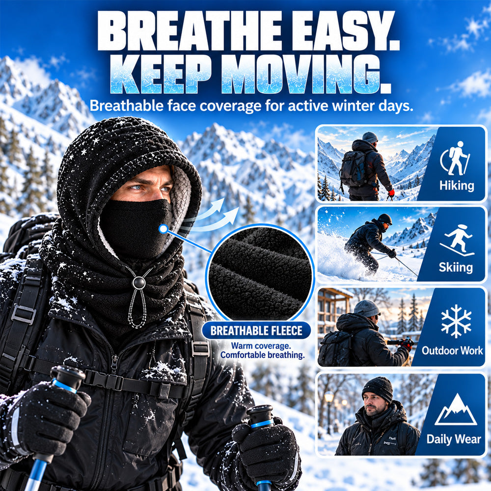 50% OFF | ❄️🔥Winter Essential Balaclava Hood 🧣– 3-in-1 Warm Face & Neck Coverage for Everyday Outings | Affordable Cold-Weather Must-Have