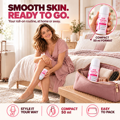 👑 LIMITED-TIME 50% OFF! | Gentle Smooth Roll-On Body Hair Removal—Smooth Legs, Bikini Line & Underarms in Minutes, No Razor Burn, No Wax, No Mess