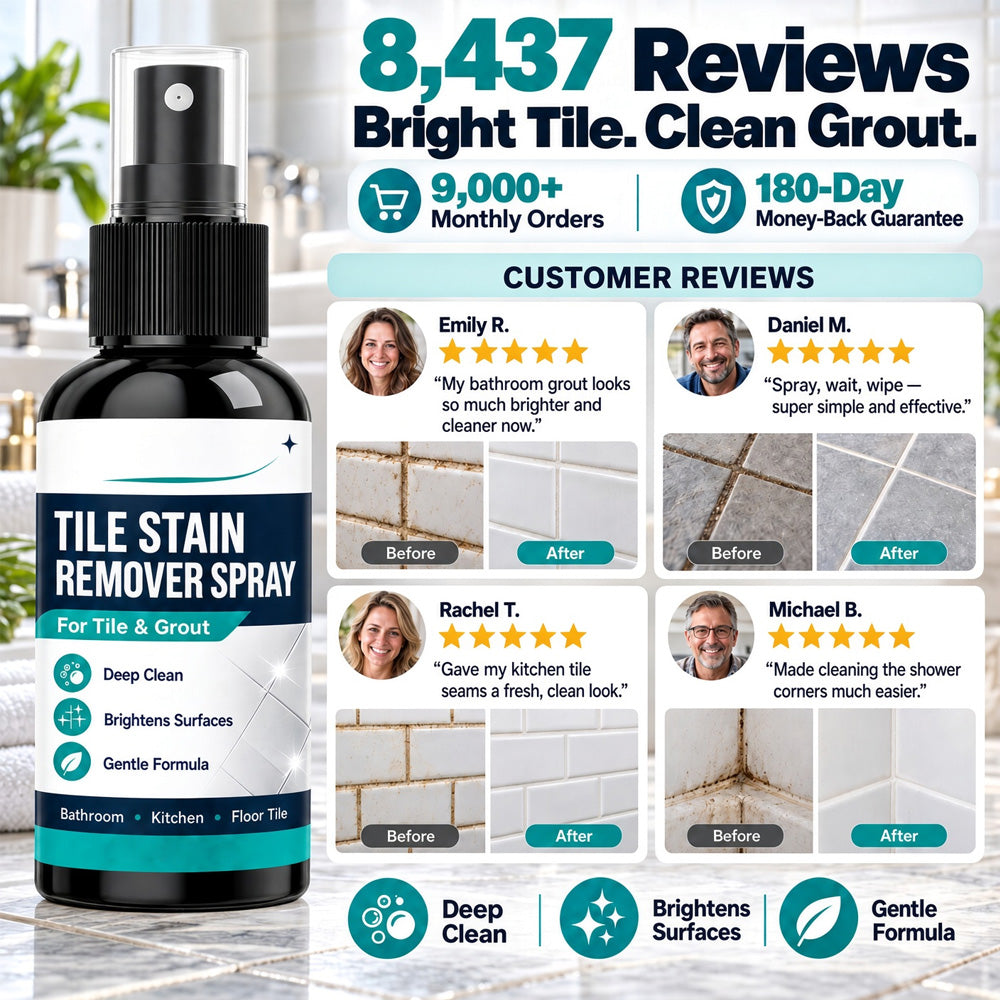 🏆 Buy 1 Get 1 FREE! ⚡ Fast-Acting Grout & Mold Remover Spray for Tiles, Bathrooms, Showers, Kitchens & Floor Grout