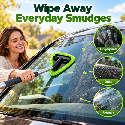🚗 50% OFF🧼 9PCS Car Window Cleaner Kit✨ Extendable Handle & Windshield Cleaning Tool