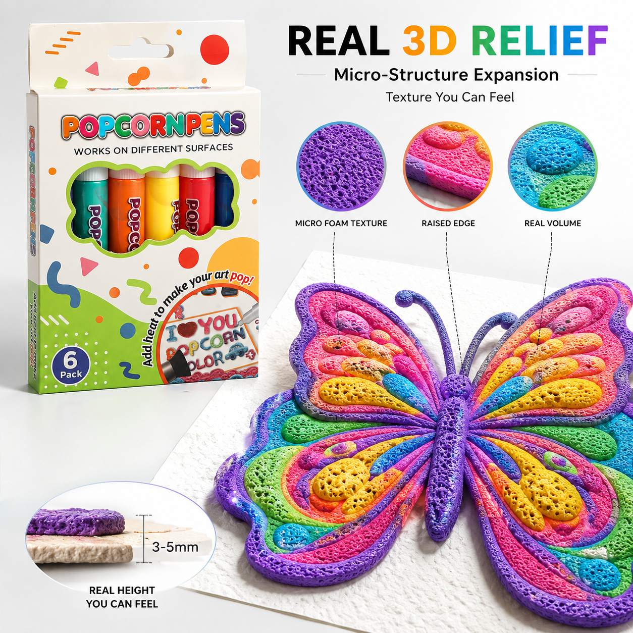 🌟Save 50% by ordering today丨IEY® 3D Relief Art Pen – Turn Flat Drawings Into Touchable 3D Art🪄