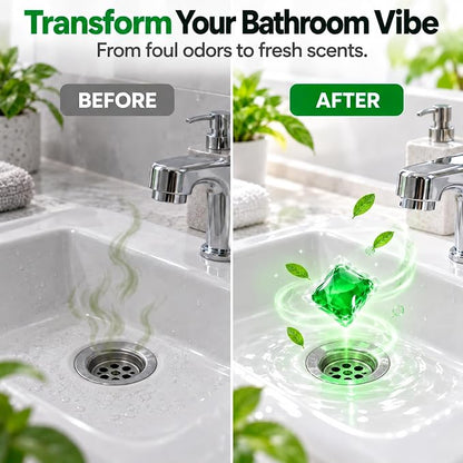 🥳Buy 1 Get 1 Free – 100 Pods Total! Drain Deodorizer Pods – Bio‑enzyme formula neutralizes smells at the source. Instant fresh scent, no harsh chemicals. 🚰✅