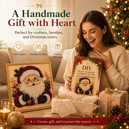 ✨ 3D Christmas Pearl Craft Kit🎅 – Relaxing DIY Holiday Art | All‑In‑One Framed Pearl Diamond Painting for Christmas Decor & Heartwarming Family Gifts
