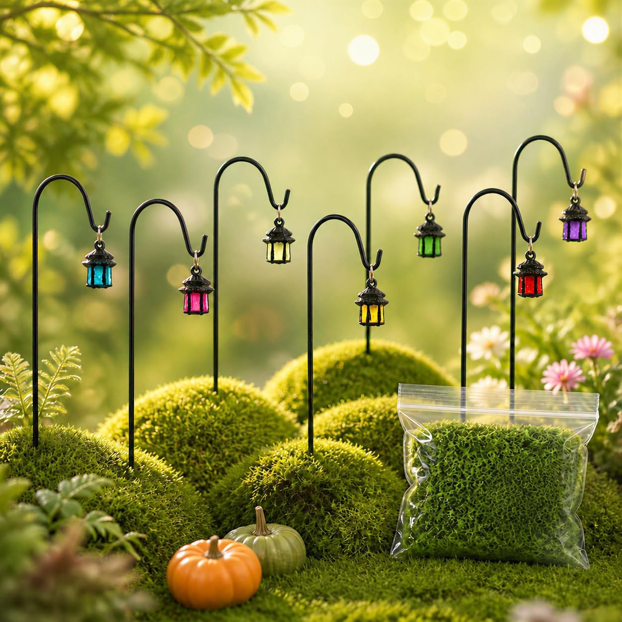 🌿 Glow-in-the-Dark Plant Stakes – 7 colors, premium resin, sturdy iron hooks – magical garden decor. 🌙