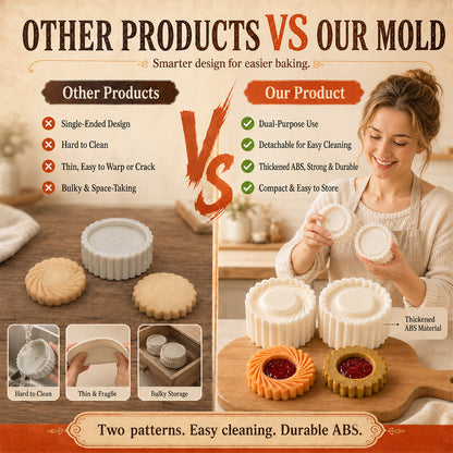 🥮🥮Creative Double-Ended Pastry Mold – 2-in-1 Design for Easy & Beautiful Baking