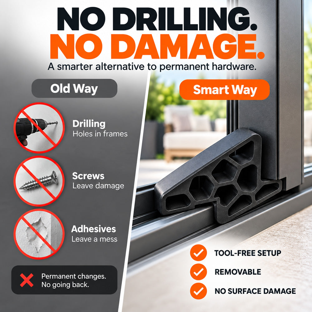 Cegliva®🎉🥳Secure Track Sliding Door & Window Stop – Shock-Absorbing Anti-Slam Rail Protector (🔥Buy 1 Get 1 Free)