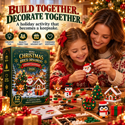 upsell⏳ Last day to save 49% – 🎄12-Day Mini Christmas Ornament Advent Calendar | 12 unique festive buildable designs with hanging loops—perfect for decorating Christmas trees, wreaths, and holiday displays 🧱