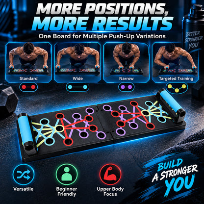 Foldable and multifunctional push-up board for training