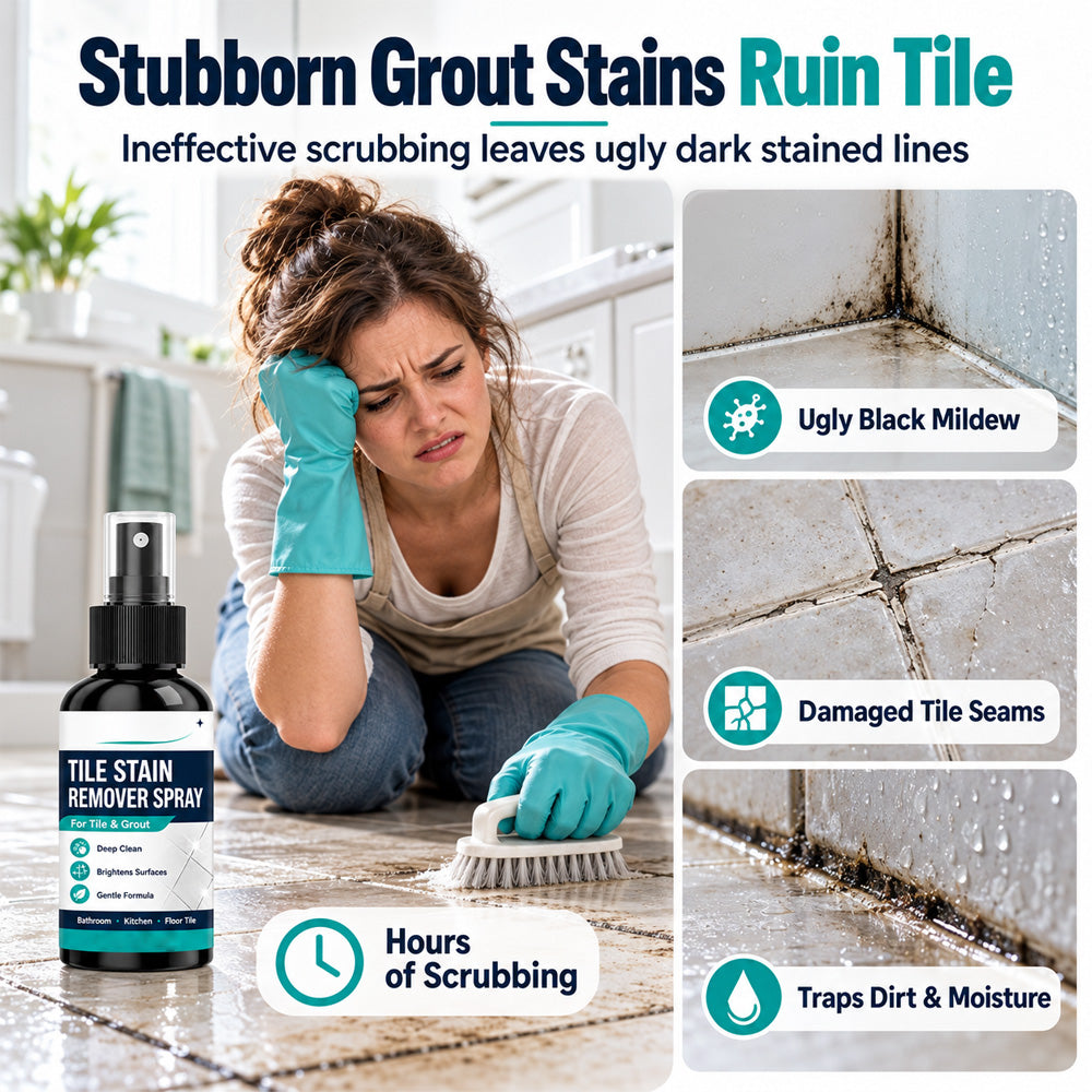 🏆 Buy 1 Get 1 FREE! ⚡ Fast-Acting Grout & Mold Remover Spray for Tiles, Bathrooms, Showers, Kitchens & Floor Grout