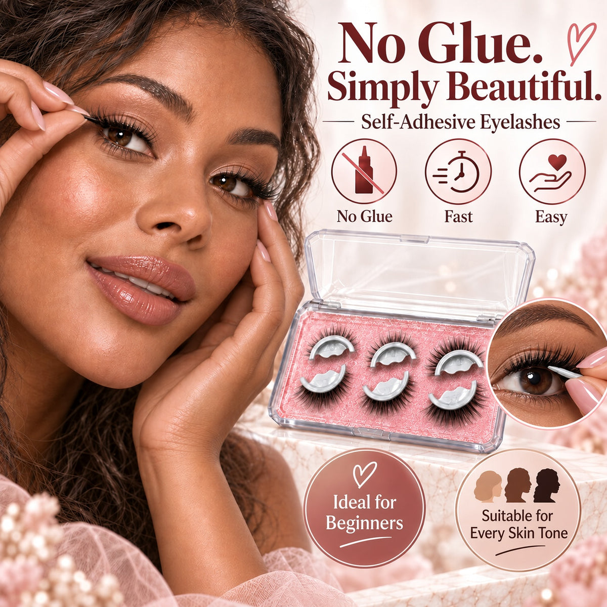 ✨Self-Adhesive Reusable Lashes | Lift Tired Saggy Eyelids in 3 Seconds👀 – No Glue, Zero Hassle!