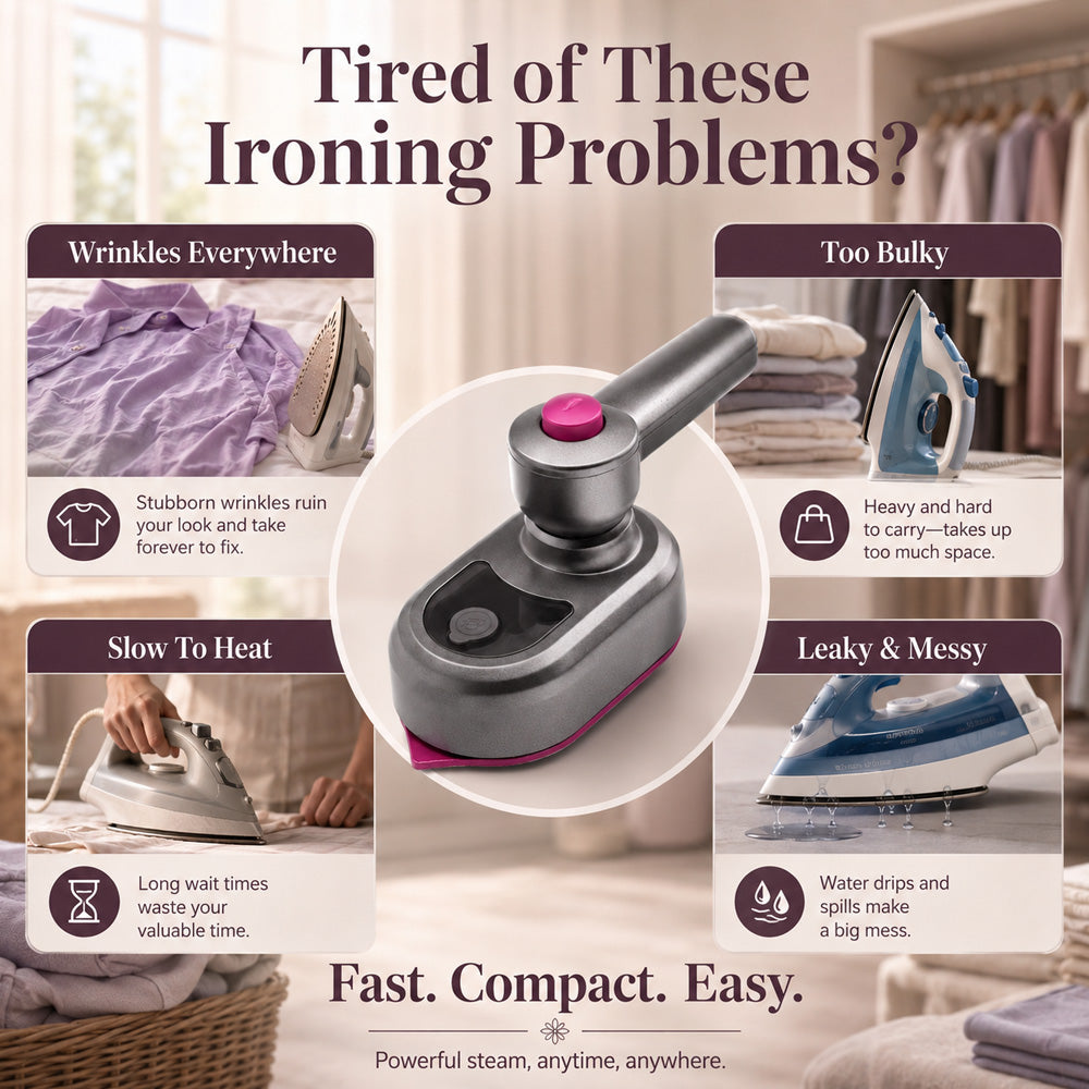 upsell🔥 50% OFF! 2-in-1 Steam Iron⚡ 5s Heat-Up | 💨 Fast Wrinkle Removal | 🛡️ Refresh & Sanitise | ✈️ Portable