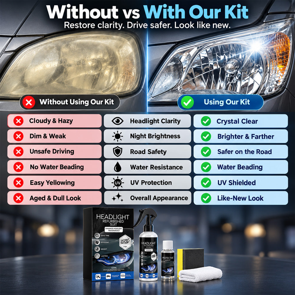 ⏳LAST DAY - 50% OFF!!🚗Professional Car Headlight Restoration Kit