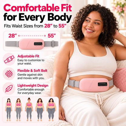 🔥 LIMITED-TIME 40% OFF | Heating Belt for Cramps & Back Relief – 5 Heat Levels, 4 Vibration Modes & Cordless