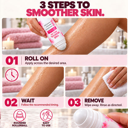 👑 LIMITED-TIME 50% OFF! | Gentle Smooth Roll-On Body Hair Removal—Smooth Legs, Bikini Line & Underarms in Minutes, No Razor Burn, No Wax, No Mess