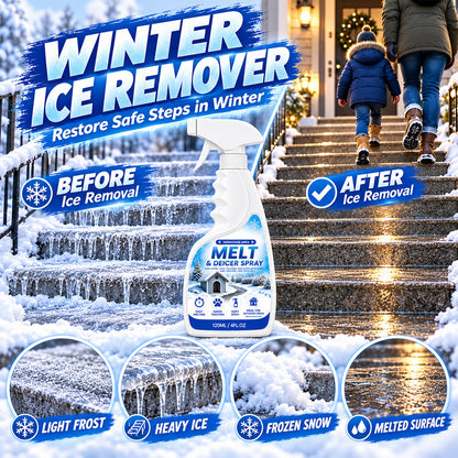 👑 Pet Friendly Salt-Free Ice Melting Spray, ❄️❄️Quick Spray-On De-Icer, Protects Paving & Garden From Salt Damage