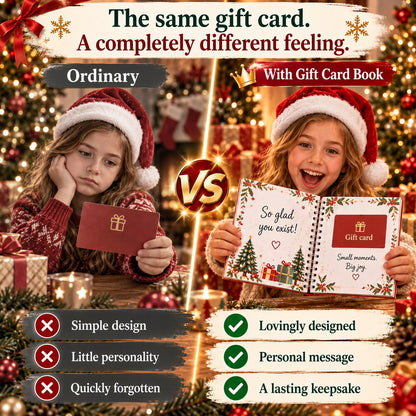 🔥Shockingly low price🎁Ready for Christmas!🎅Christmas Gift Card Booklet -👍DIY Spiral-Bound Christmas Gift Card Holder Book