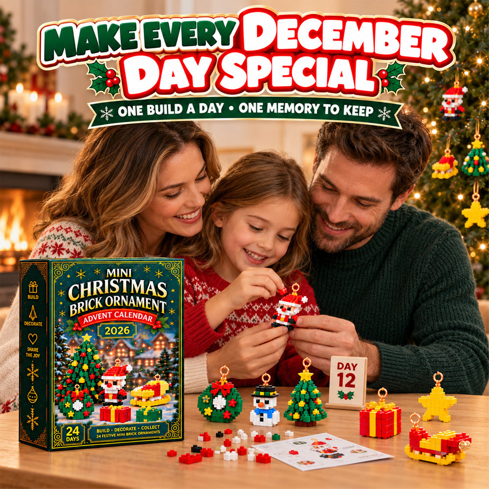 🎉🎉 Last day to save 49% – 🎄 24-Day Mini Christmas Ornament Advent Calendar | 24 unique festive buildable designs with hanging loops—perfect for decorating Christmas trees, wreaths, and holiday displays 🧱