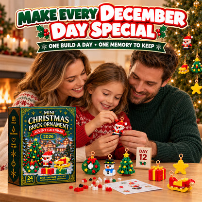 🎉🎉 Last day to save 49% – 🎄 24-Day Mini Christmas Ornament Advent Calendar | 24 unique festive buildable designs with hanging loops—perfect for decorating Christmas trees, wreaths, and holiday displays 🧱