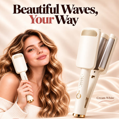 ✨ 💈 LIMITED-TIME 50% OFF! 💐 Wavy Curling Iron – Effortless Clamp-and-Hold Styling, Save Time on Your Everyday Look