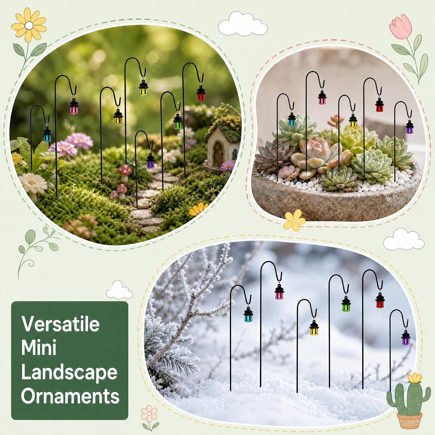🌿 Glow-in-the-Dark Plant Stakes – 7 colors, premium resin, sturdy iron hooks – magical garden decor. 🌙
