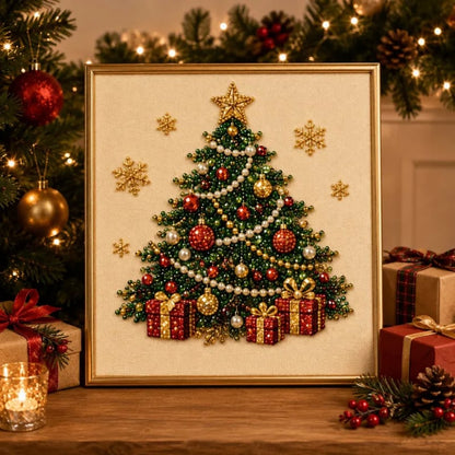✨ 3D Christmas Pearl Craft Kit🎅 – Relaxing DIY Holiday Art | All‑In‑One Framed Pearl Diamond Painting for Christmas Decor & Heartwarming Family Gifts