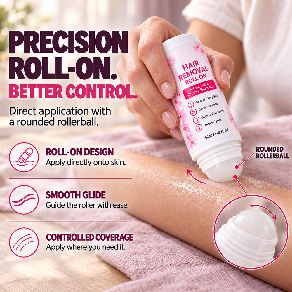👑 LIMITED-TIME 50% OFF! | Gentle Smooth Roll-On Body Hair Removal—Smooth Legs, Bikini Line & Underarms in Minutes, No Razor Burn, No Wax, No Mess