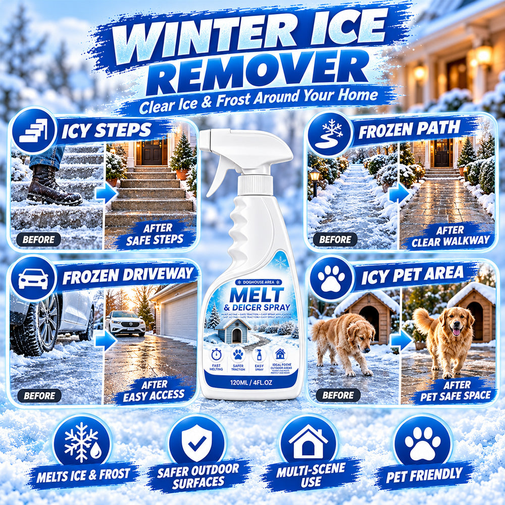 👑 Pet Friendly Salt-Free Ice Melting Spray, ❄️❄️Quick Spray-On De-Icer, Protects Paving & Garden From Salt Damage
