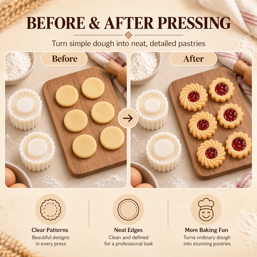 🥮🥮Creative Double-Ended Pastry Mold – 2-in-1 Design for Easy & Beautiful Baking
