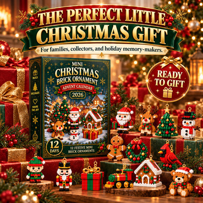 upsell⏳ Last day to save 49% – 🎄12-Day Mini Christmas Ornament Advent Calendar | 12 unique festive buildable designs with hanging loops—perfect for decorating Christmas trees, wreaths, and holiday displays 🧱