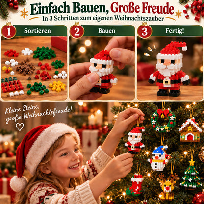 🌟 Last day to save 49% – 🎄 12-Day Mini Christmas DIY Building Set | 12 unique festive buildable designs with hanging loops—perfect for decorating Christmas trees, wreaths, and holiday displays 🧱