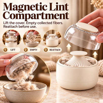 🧶👕50% OFF NOW! Magnetic Lint Remover – Portable Electric Fabric Shaver, Restore Smoothness for Sweaters, Blankets & Garments