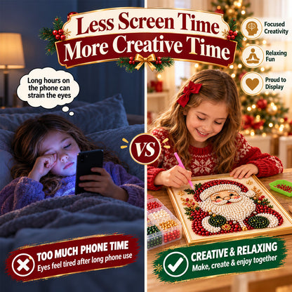 ✨ 3D Christmas Pearl Craft Kit🎅 – Relaxing DIY Holiday Art | All‑In‑One Framed Pearl Diamond Painting for Christmas Decor & Heartwarming Family Gifts
