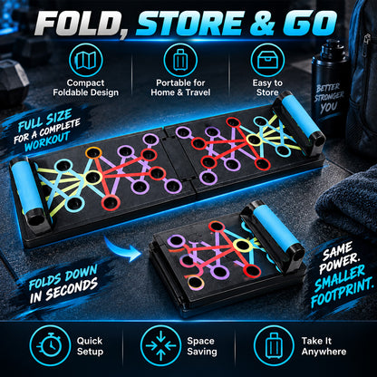 Foldable and multifunctional push-up board for training