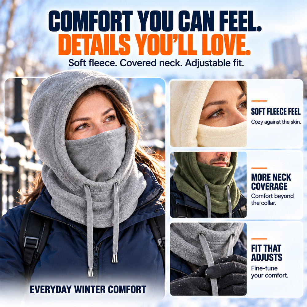 🥳2026 HOT SALE🥳💞50K+ SOLD! 🧣❄️ 50% OFF! 3-in-1 Winter Balaclava – windproof fleece covers head, neck, face & ears. Adjustable fit for skiing, cycling & cold weather!