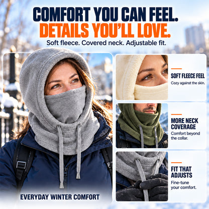 🥳2026 HOT SALE🥳💞50K+ SOLD! 🧣❄️ 50% OFF! 3-in-1 Winter Balaclava – windproof fleece covers head, neck, face & ears. Adjustable fit for skiing, cycling & cold weather!
