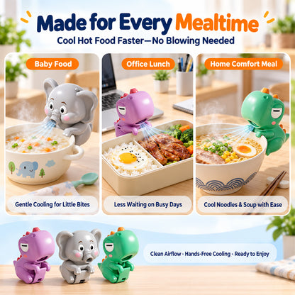 🐘 Hands-Free Food Cooling Fan – Cool Hot Meals Faster Without Blowing