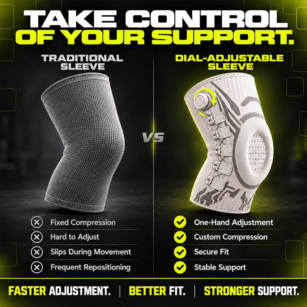 🏃Professional Adjustable Sports Knee Support Brace – Compression, Stability & Secure Fit for Active Movement