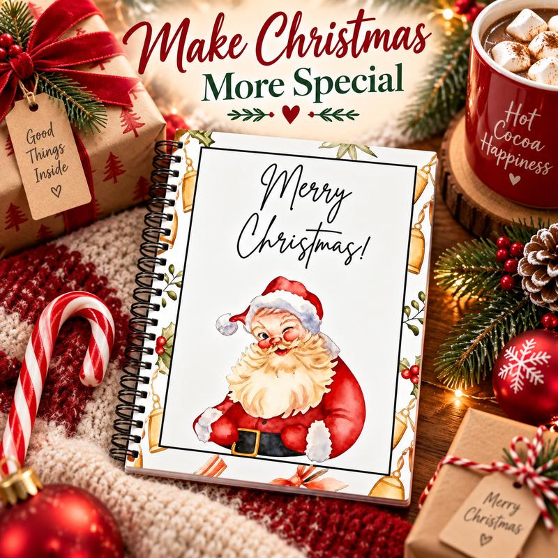 🔥🎁70% OFF!!!-Ready for Christmas!🎅Christmas Gift Card Album -👍DIY Spiral-Bound Christmas Gift Card Album with Surprise Pages