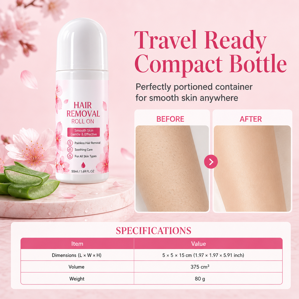 👑 LIMITED-TIME 50% OFF! | Gentle Smooth Roll-On Body Hair Removal—Smooth Legs, Bikini Line & Underarms in Minutes, No Razor Burn, No Wax, No Mess
