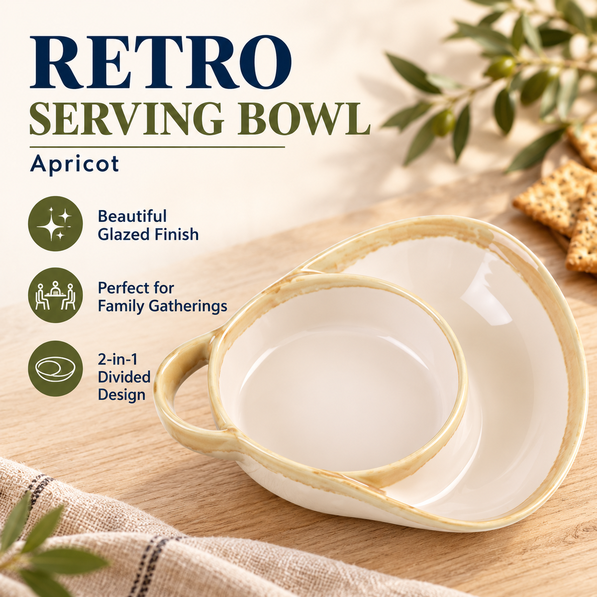 🥣 2-in-1 Anti-Soggy Cereal & Dip Bowl Set – Keep Crunchy & Creamy Separate