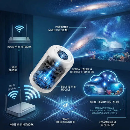 upsell Celsiora® Night Light Projector - Smart Holographic Star Projector