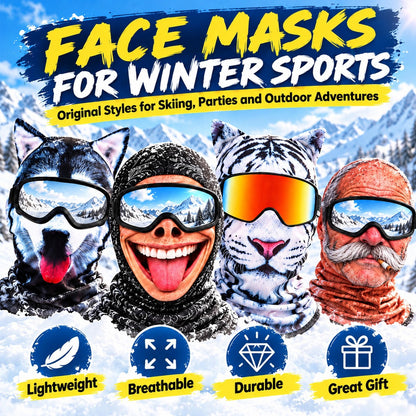⏳ Save 49% Today Only! 😂 Funny Thermal Balaclava – Warm, Soft & Stretchy ☁️ Hilarious Designs & 4 Ways to Wear for Skiing, Outdoor Adventures & Everyday Comfort 🎿