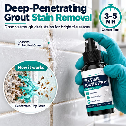 🏆 Buy 1 Get 1 FREE! ⚡ Fast-Acting Grout & Mold Remover Spray for Tiles, Bathrooms, Showers, Kitchens & Floor Grout