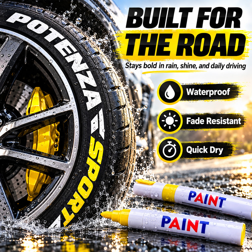🌈Tyre Letter Paint Marker | Give Your Wheels a Custom Look✨
