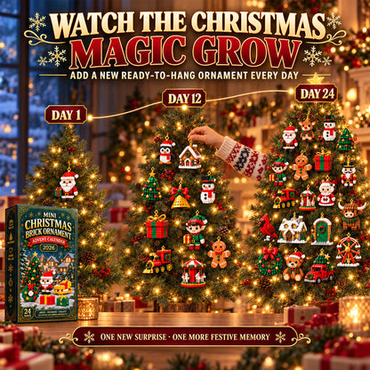 ⏳ Last day to save 49% – 🎄 24-Day Mini Christmas Ornament Advent Calendar | 24 unique festive buildable designs with hanging loops—perfect for decorating Christmas trees, wreaths, and holiday displays