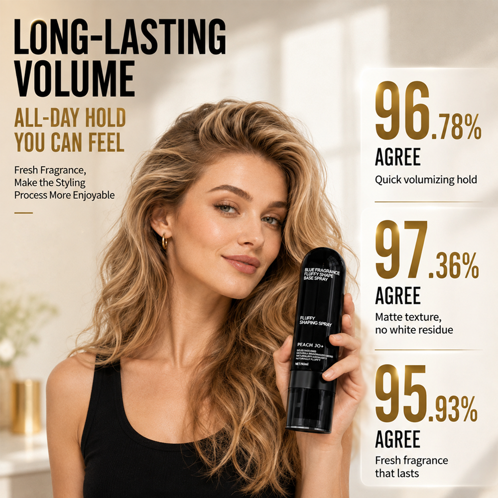 ☀️ Summer Hair Rescue 💇🏻‍♀️ 3-Second Volume Boost! Instantly Create Fluffy & Elegant Hairstyles! 👩 Peach-Scented Volumizing & Setting Spray