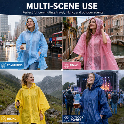 🌧️ 50% OFF! Pocket-Size Emergency Rain Poncho, Ball-Packed Waterproof Raincoat, One-Size Lightweight Rain Protection for Travel, Hiking & Outdoor🌈