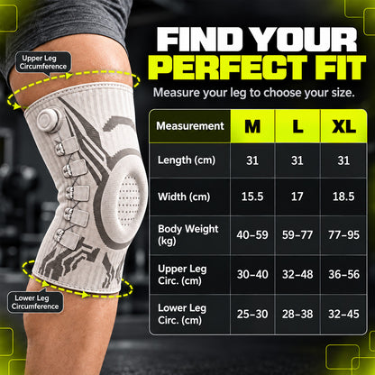 🏃Professional Adjustable Sports Knee Support Brace – Compression, Stability & Secure Fit for Active Movement