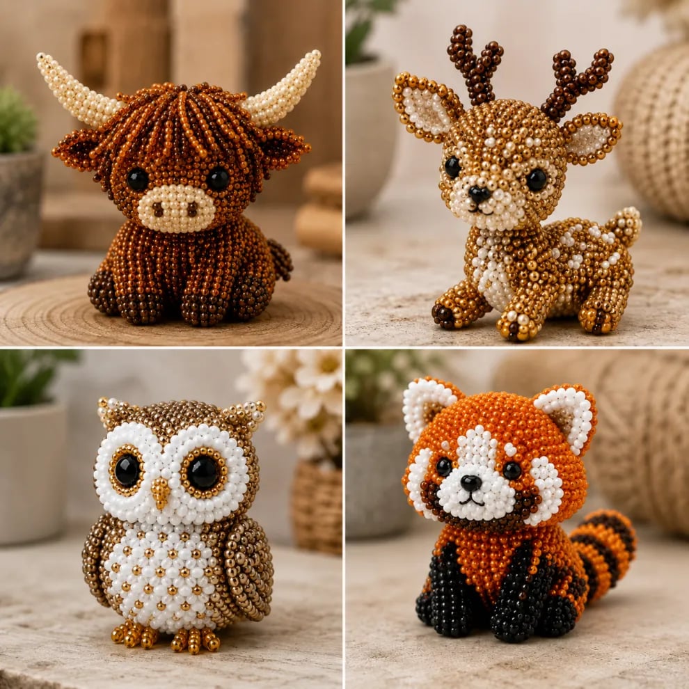 Celsiora®🔥Hot Sale - 50% OFF🔥🏆Limited Time Sale 49% OFF🧵✨Petite 3D Beaded Animal Craft Kit